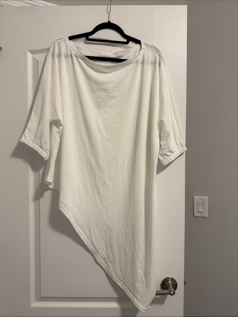 Women’s Asymmetric White Top - Classic Minimal Style